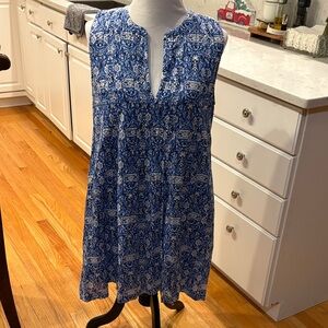 Roller Rabbit Blue and White Cotton Dress, Sz M